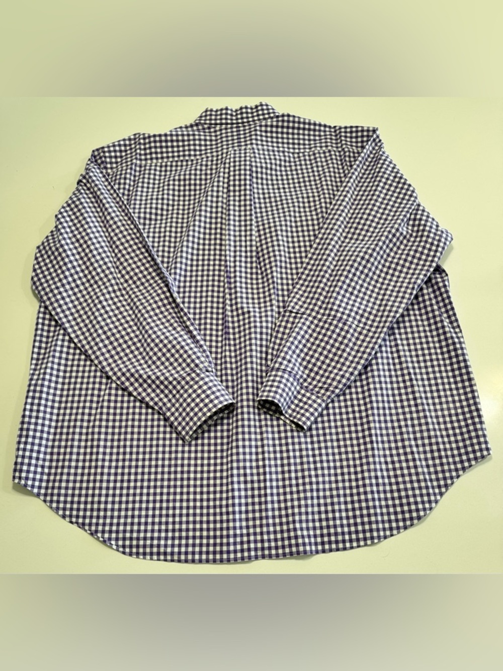 Ralph Lauren Shirt Men Size 2XB Big LS Button Up Classic Fit Gingham Purple Pony - Picture 2 of 9